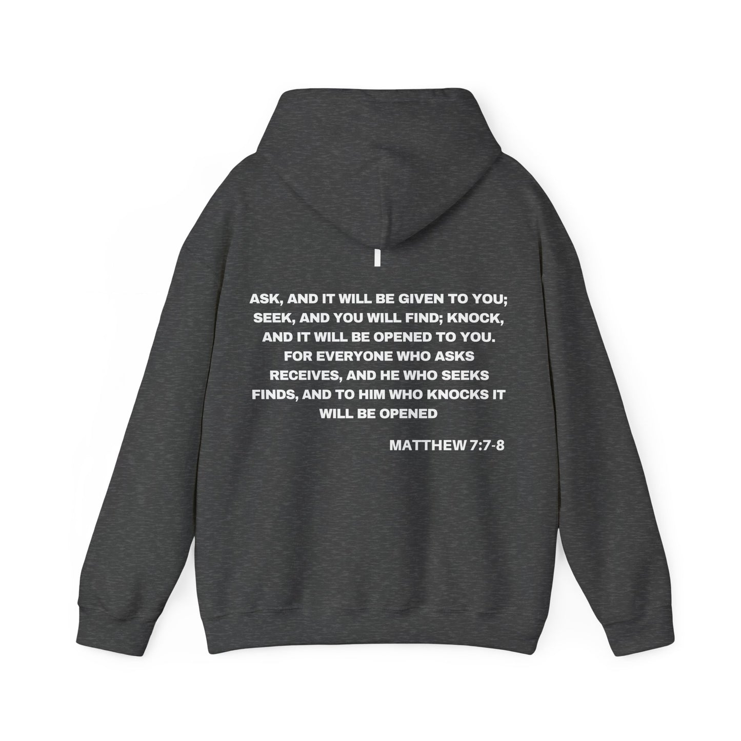 Matthew 7:7-8 - HeavyBlend Hoodie (Custom)