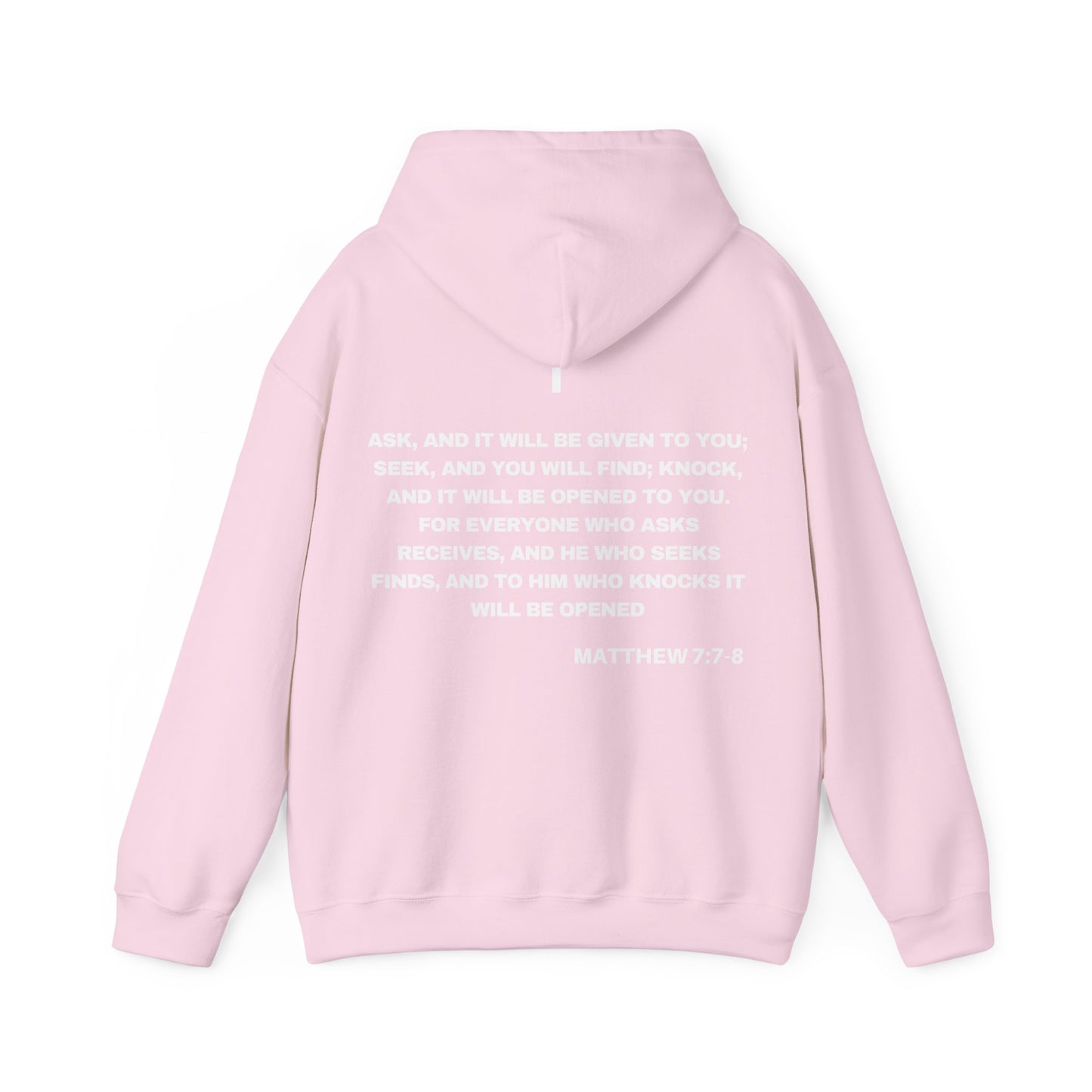 Matthew 7:7-8 - HeavyBlend Hoodie (Custom)