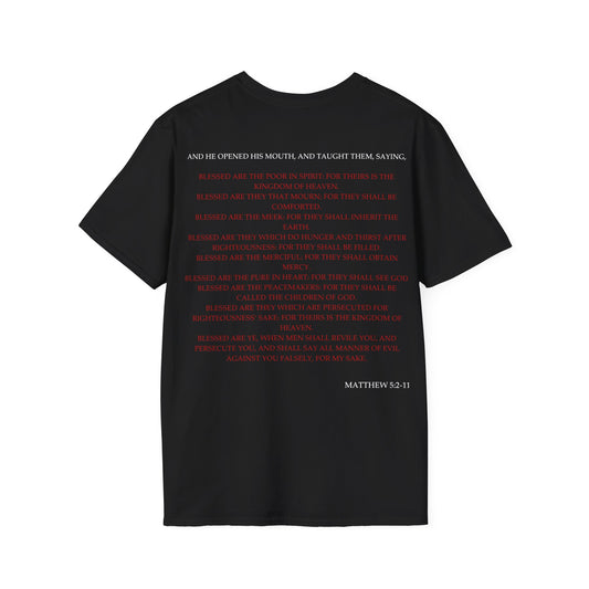 Matthew 5:2-11 - Unisex Softstyle T-Shirt