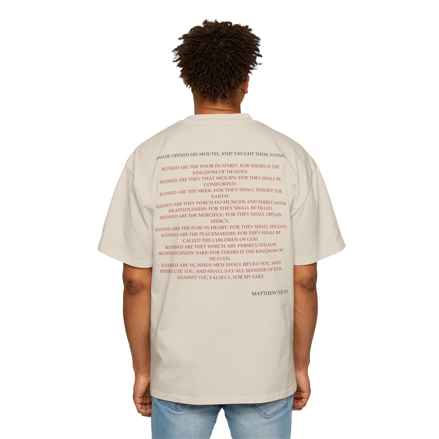 Matthew 5:2-11 - Heavy Oversized Tee