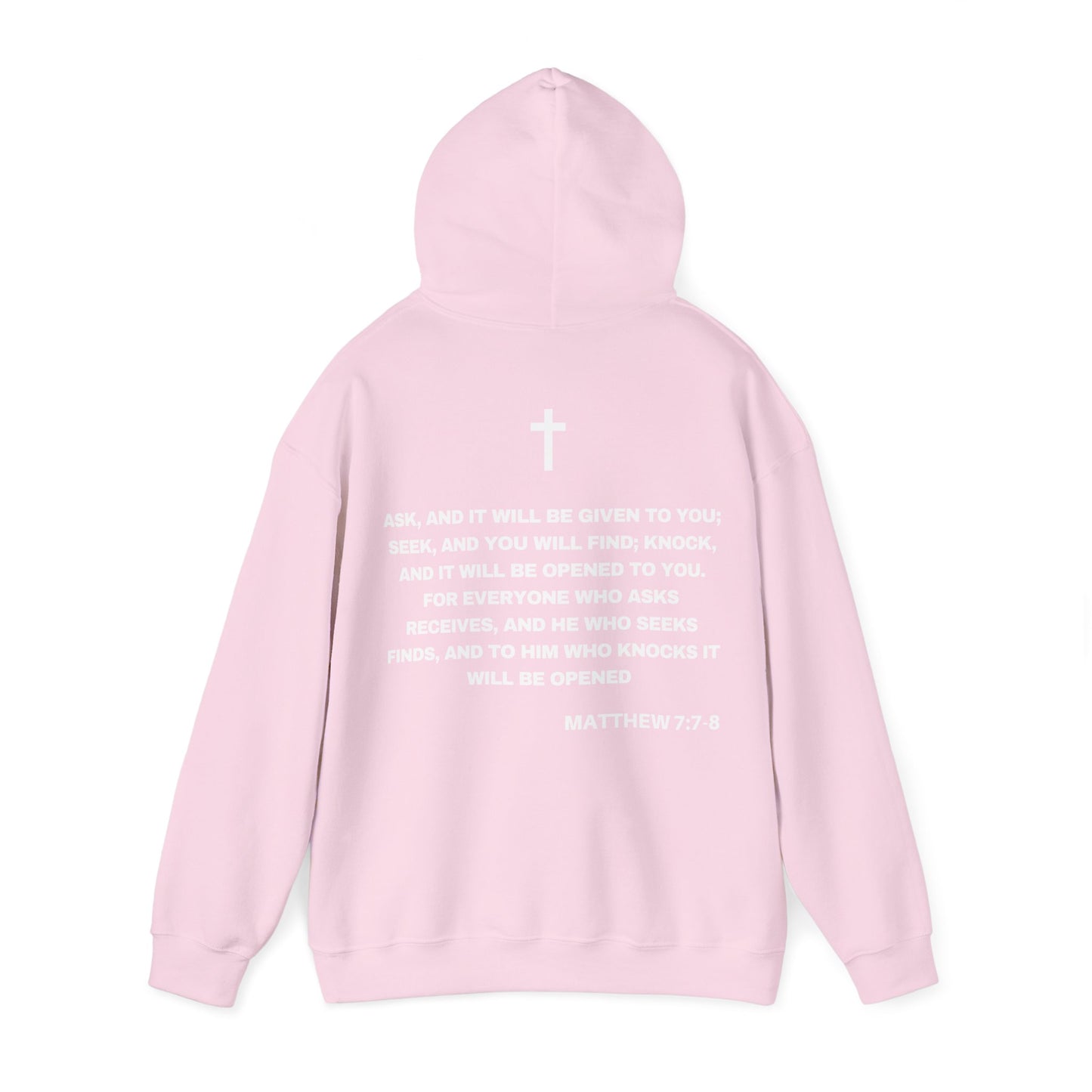 Matthew 7:7-8 - HeavyBlend Hoodie (Custom)