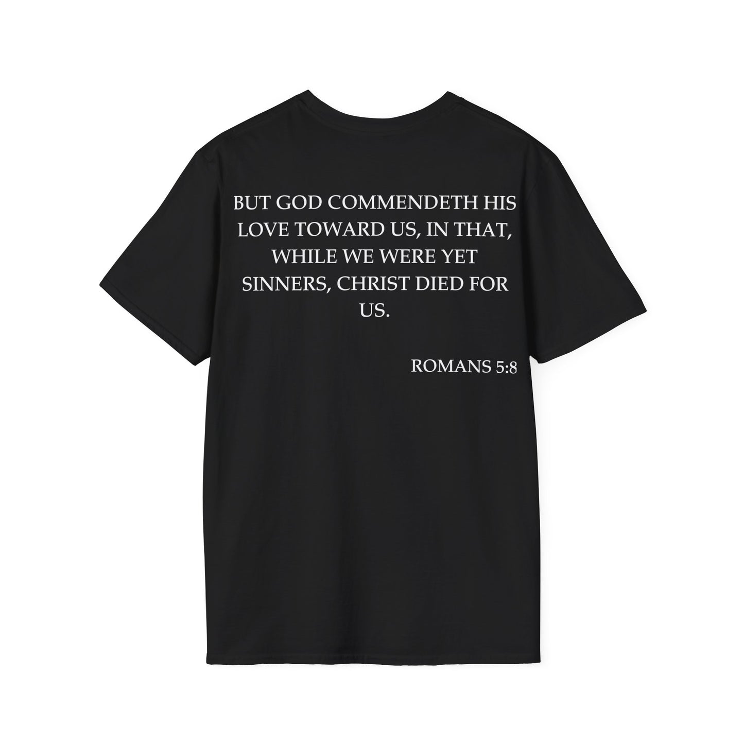 Romans 5:8 - Unisex Softstyle T-Shirt