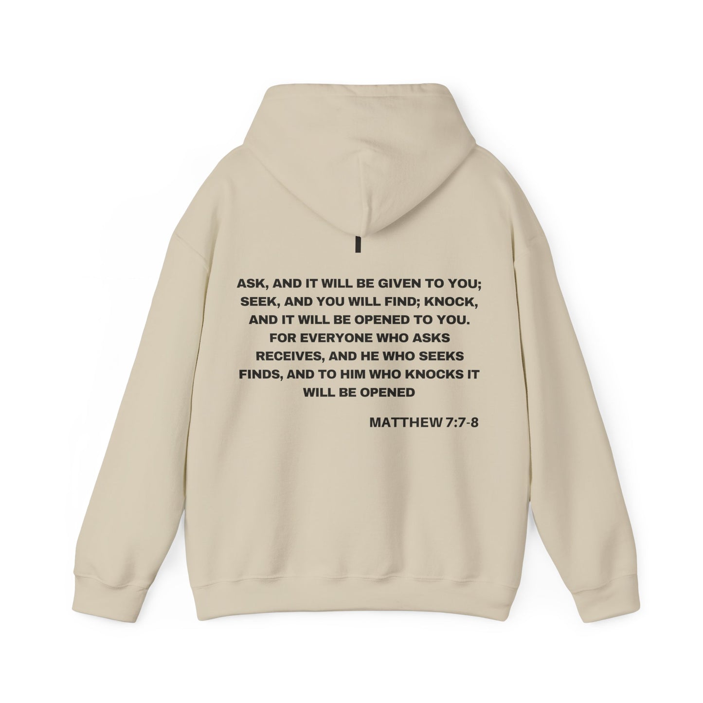 Matthew 7:7-8 - HeavyBlend Hoodie (Custom)