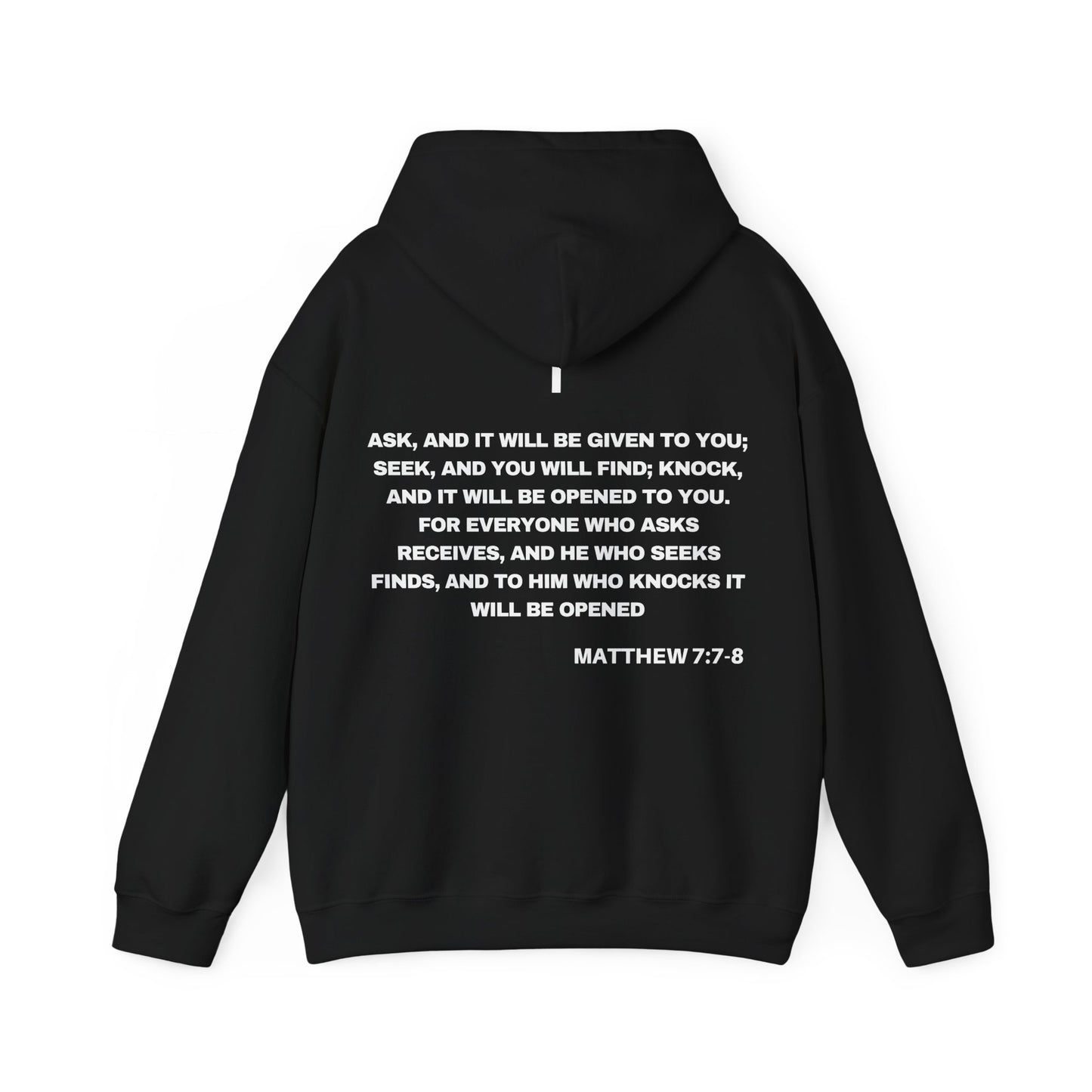 Matthew 7:7-8 - HeavyBlend Hoodie (Custom)